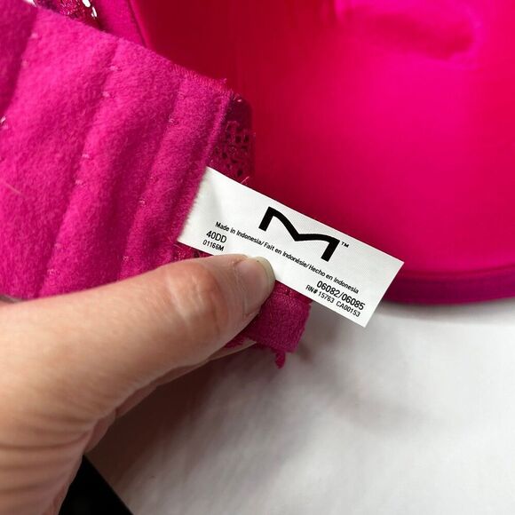 New Maidenform hot pink lace bra 40DD extra coverage - Picture 5 of 8